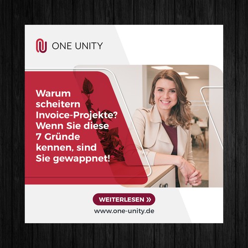 Gewinner des Wettbewerbs „Linkedin Single Image Ad für Blogartikel zu Software Einführungs-Projekt“ in der Kategorie Werbebanner von creativestardesigner