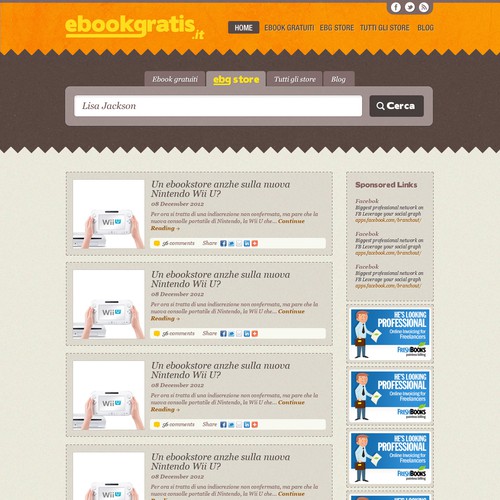 Design di New design with improved usability for EbookGratis.It di stylenotmy
