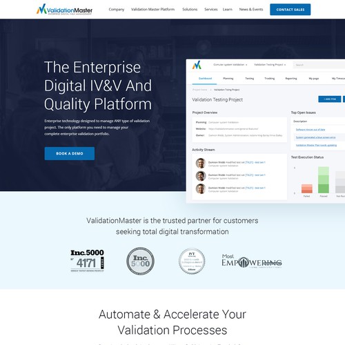 ValidationMaster Digital IV&V Website Re-Design Project Design by sandy#ogma