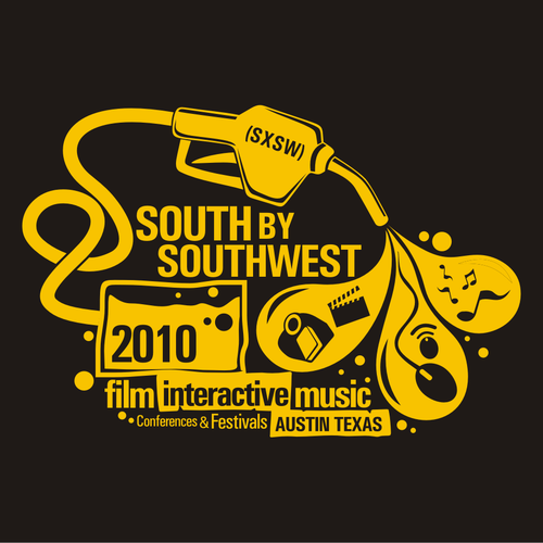 Design Official T-shirt for SXSW 2010  Diseño de njleqytouch99