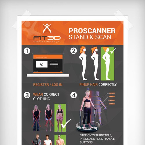Fit3D Scan Preparation Poster Design by Revthy