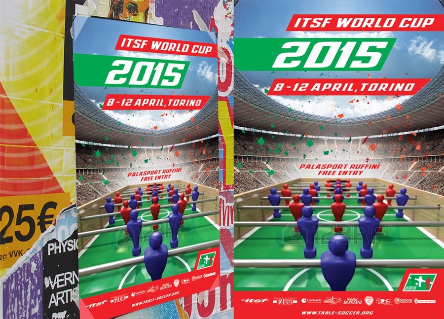 Create a poster for the table soccer World Cup 2015 (babyfoot