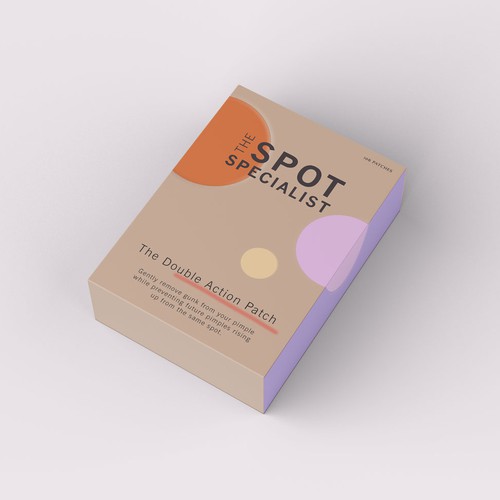 Pimple Patch PACKAGING to appeal to FEMALE BEAUTY user Design by AnaHola