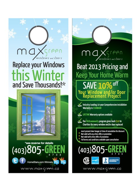 New Postcard Or Flyer Wanted For Maxgreen Windows And Doors Ltd