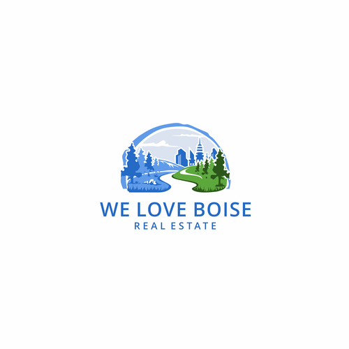 Logo creation capturing quality of life and moving to Boise, ID w/outdoors and downtown components Design by Ghouvan