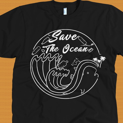 SAVE THE OCEAN OR SAVE THE OCEANS Design by methlop39