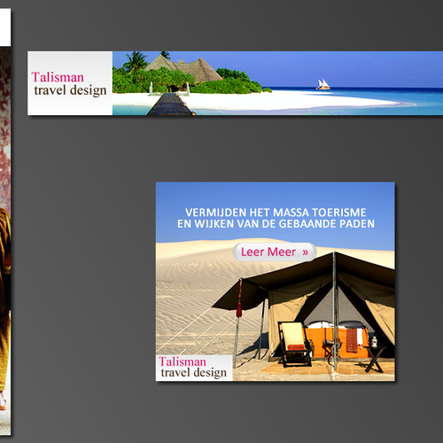 New banner ad wanted for Talisman travel design Design by Java Artwork
