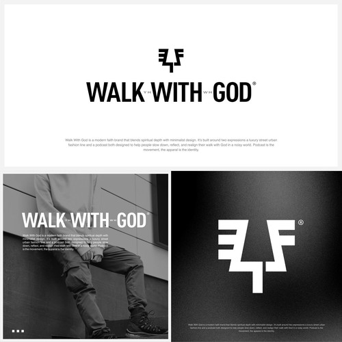 Walk With God Minimalist Luxury Logo for a Modern Faith & Fashion Brand Design by Mfauziihsan