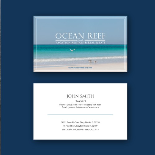 Design a fun, beach-inspired Business Card Design by fayastata77