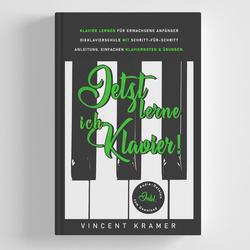 Design a book cover for a piano school for adults! Design by AnnyM