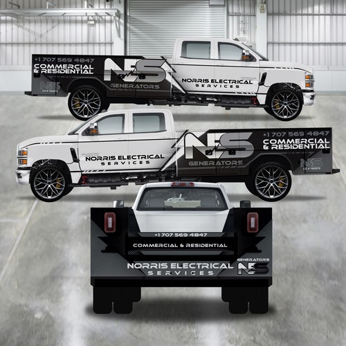 Electrical company needs a new truck wrap! Design by ✨Elis Alves✨
