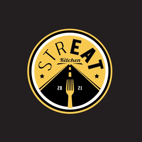 strEAT Kitchen Logo Design by Fortuna Design