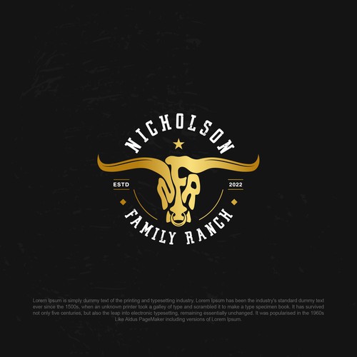Designs | Rustic Bullhead outline for a ranch logo with NFR in the ...