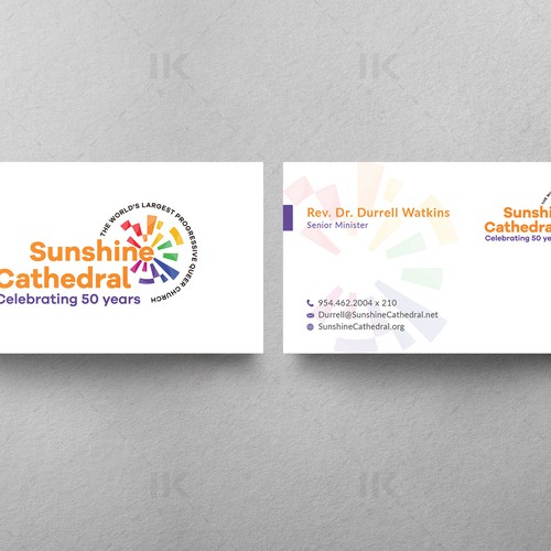 Business Card for Growing Progressing LGBTQ Church Design by IK_Designs