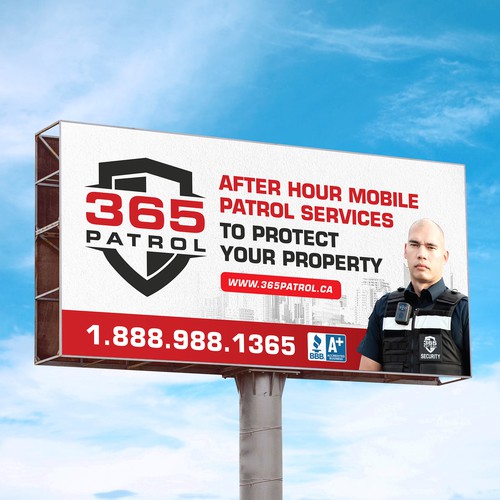 I need a billboard design for a Security Guard Company Design by RED DOT