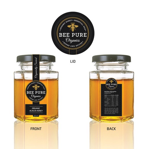 Design Organic Honey Jar Label di Curious Deer Creative Co.