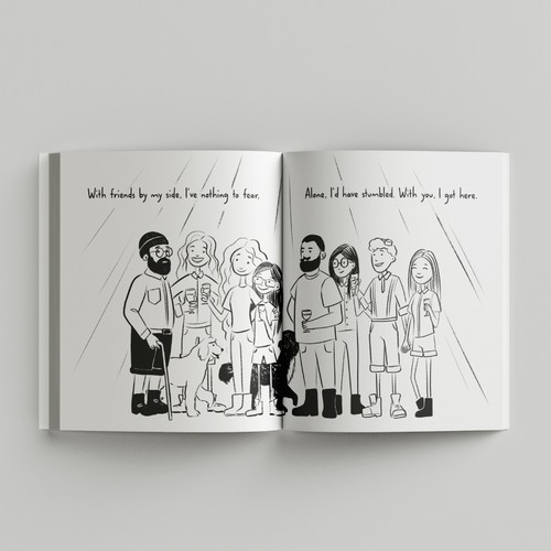 Minimalist Children's Book-Style Illustrations for a Grown Up Book Design by Lebedenko