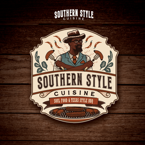 Vintage Logo for Dallas Soul Food Restaurant Design by ultipix