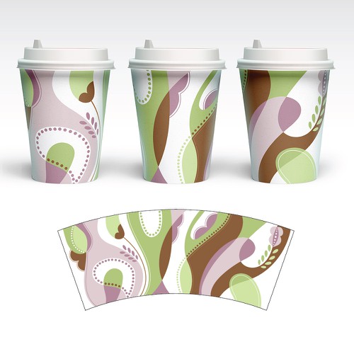 Artwork Design for Paper Cups Diseño de Maria GR