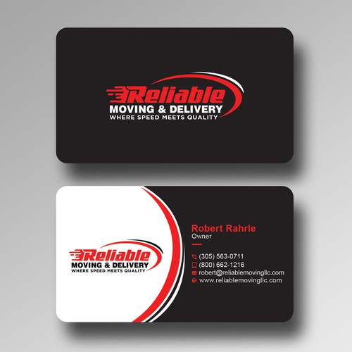 Business Card Design for Moving Company Diseño de Create_Point