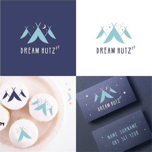 Design a clean & fun logo for a kids sleepover party company Design by am me