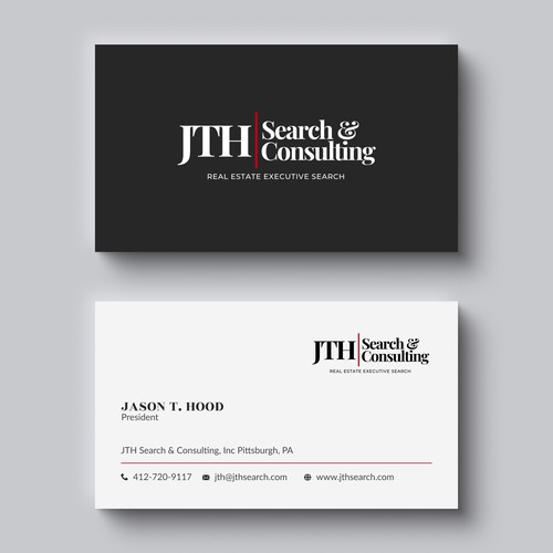 Business Card Design for Executive Search Firm Design by IK_Designs