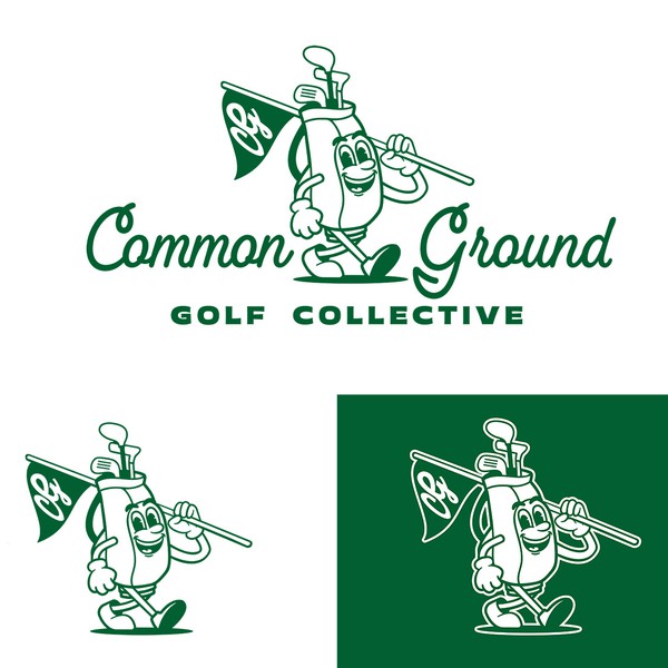 mascot logo for golf collective