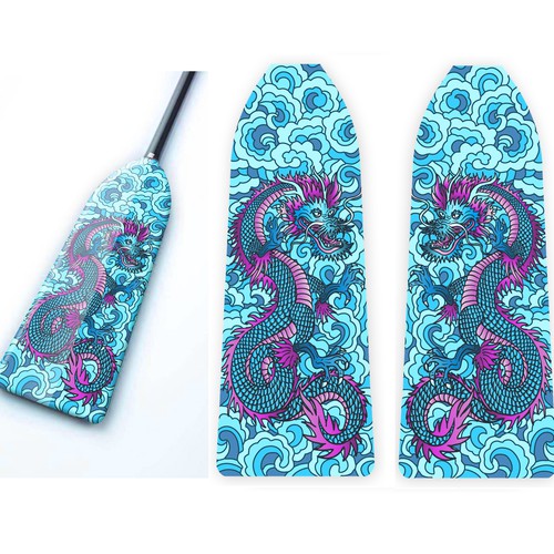 Dragon Boat Paddle Design: Chinese Dragon Design by olartdesign
