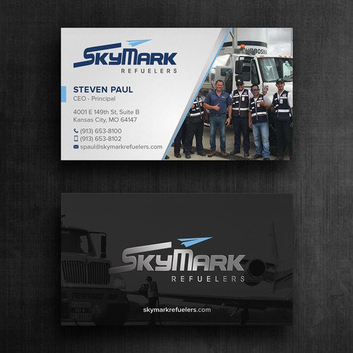 Need business card redesign for Aircraft Truck Fueling company Design by Felix SH