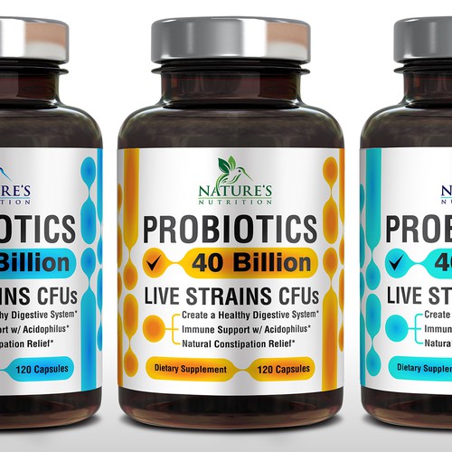 Nature's Nutrition Needs a "Beautiful Label" for our Probiotic Bottle. Design by sapienpack