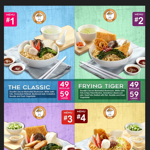 Menu Board Design for Modern and Hip Noodle Bar Design by Jhess331 Design