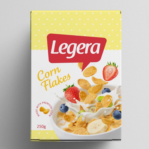 Premium cereal breakfast packaging (Corn Flakes) Design by neoflexdesign