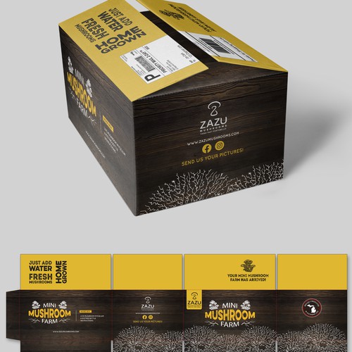 Mushroom Grow Kit Design by StanBranding