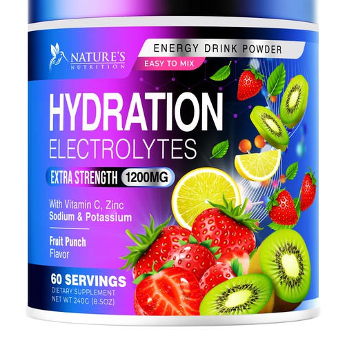 Hydration Electrolytes Design Needed for Nature's Nutrition Design by UnderTheSea™