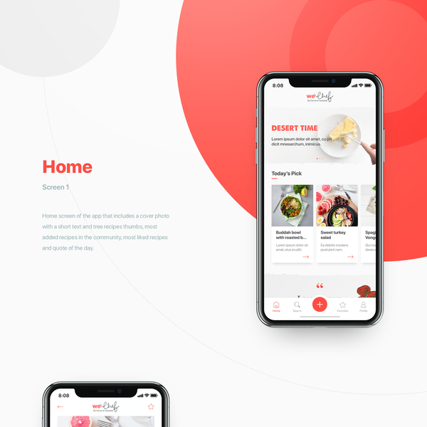 Design by Ratko Batinic titled "Food Recipes App"