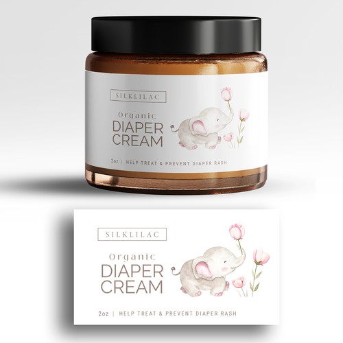 Organic Baby Diaper Cream Label Design by intanamir