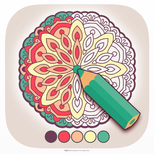 Download New Icon For Coloring Book For Adults Iphone Android App Icon Or Button Contest 99designs