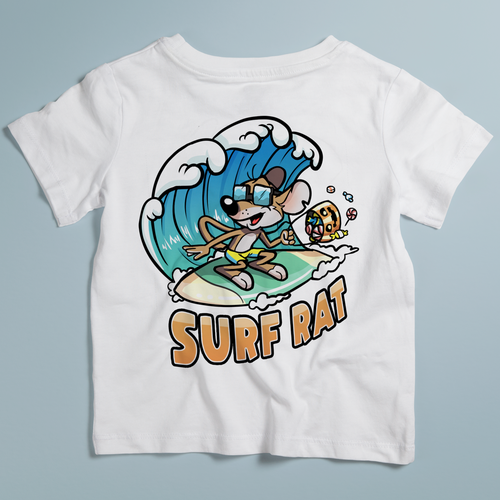 Surf Rat (Please design my husband's childhood comic book character) Design by Manzanocoli