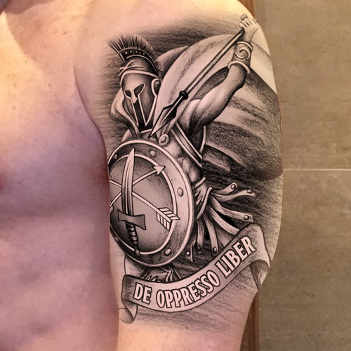 Spartan Tattoo Design by eselwe