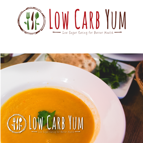 Design a catchy logo for Low Carb Yum where recipes keep you slim ...