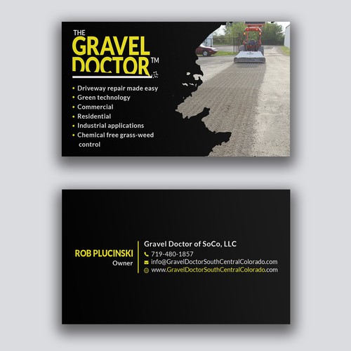 I need a powerful business card for my environmentally friendly driveway services business! Design by Roni_