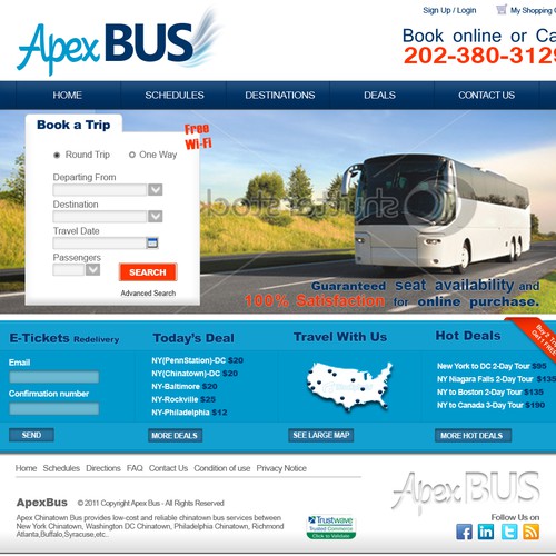 Design di Help Apex Bus Inc with a new website design di La goyave rose