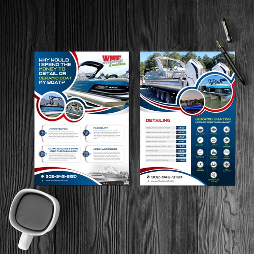 High End Boat Detail Flyer Design by idea@Dotcom