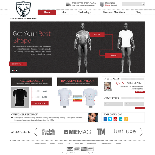 Web page design contest entry by Obizzy