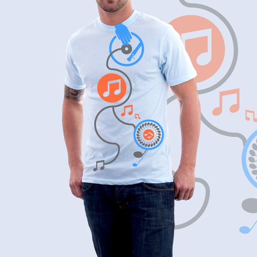 dj inspired t shirt design urban,edgy,music inspired, grunge デザイン by fran.dsg