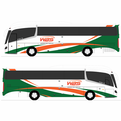 Charter Bus Graphics Incorporating Company Logo Competition Design von ezesol™