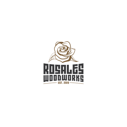 Rose - Outline - Wordmark Logo Design by Sam.D