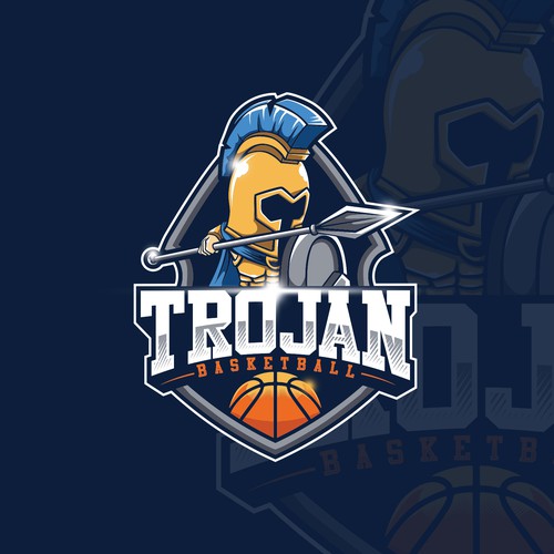 Boys basketball team logo " Trojans " Design réalisé par Radioes.royale