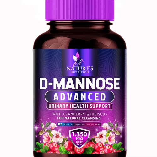 Colorful D-Mannose Design Needed for Nature's Nutrition Design réalisé par agooshe