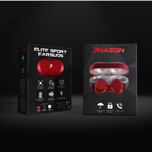 Wireless earbuds packaging box sleeve design Design por Shisiouk